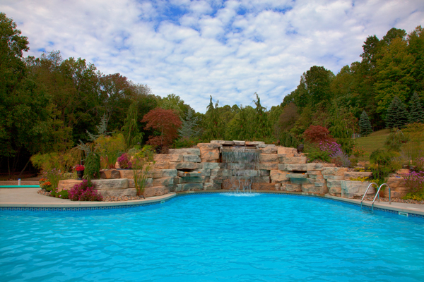 Rosetta Stone Pool Waterfalls